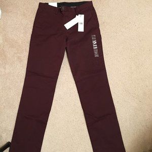 Burgundy Men's Calvin Klein Slim Fit Refined Stretch Chinos. Never Worn